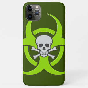 Green Biohazard Skull iPhone 11 Pro Max Case