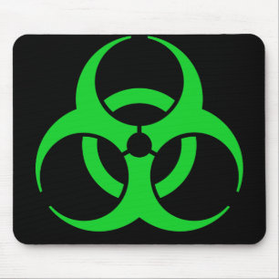 Green Biohazard Symbol Mouse Pad