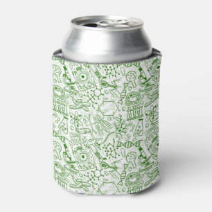 Green Biology Pattern Can Cooler