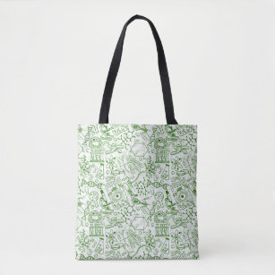 Green Biology Pattern Tote Bag