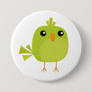 Green Bird Cartoon 7.5 Cm Round Badge