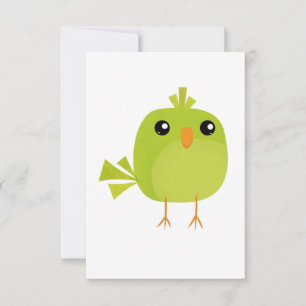 Green Bird Cartoon Announcement