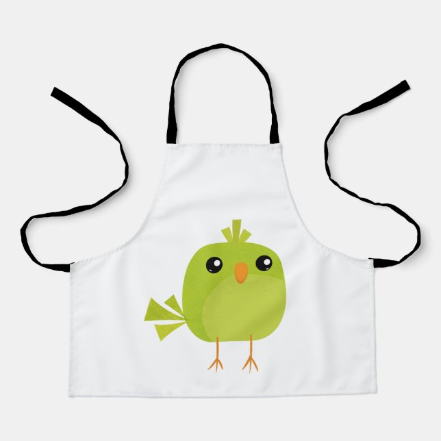 Green Bird Cartoon   Apron (Front)