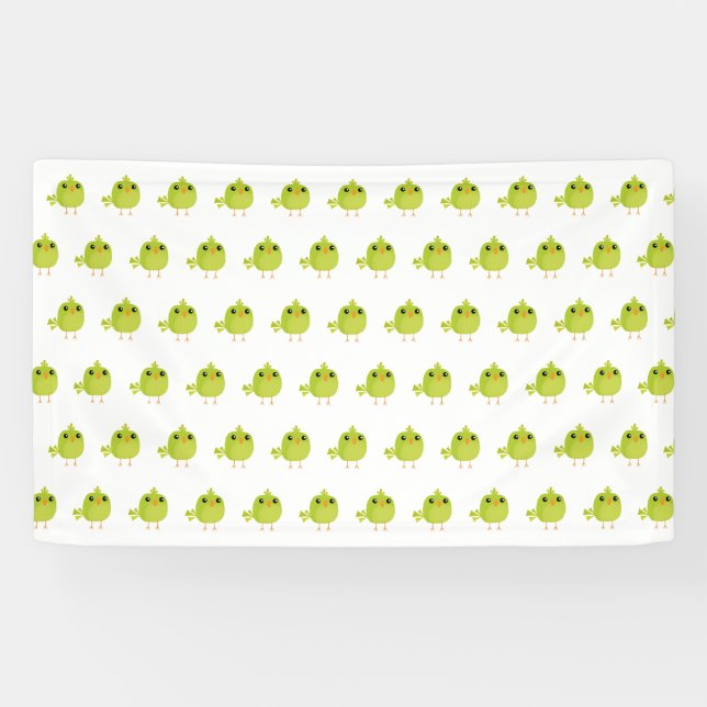 Green Bird Cartoon   Banner (Horizontal)