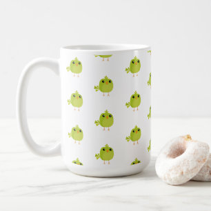 Green Bird Cartoon Coffee Mug