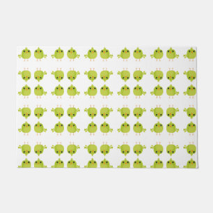 Green Bird Cartoon Doormat