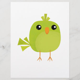 Green Bird Cartoon Flyer