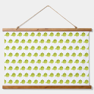 Green Bird Cartoon   Hanging Tapestry