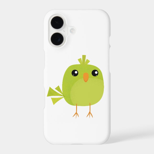 Green Bird Cartoon   iPhone Case (Back)