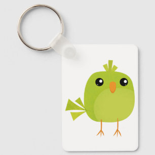 Green Bird Cartoon   Key Ring
