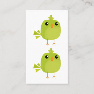 Green Bird Cartoon Loyalty Card