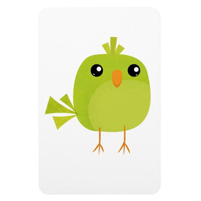 Green Bird Cartoon   Magnet (Vertical)