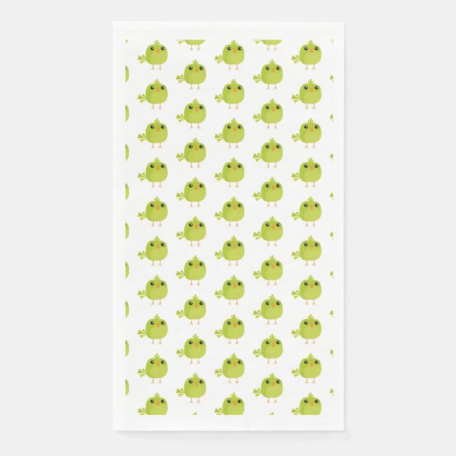 Green Bird Cartoon   Napkin (Front)