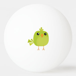 Green Bird Cartoon   Ping Pong Ball