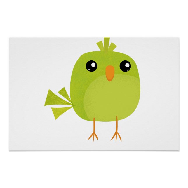 Green Bird Cartoon   Poster (Front)