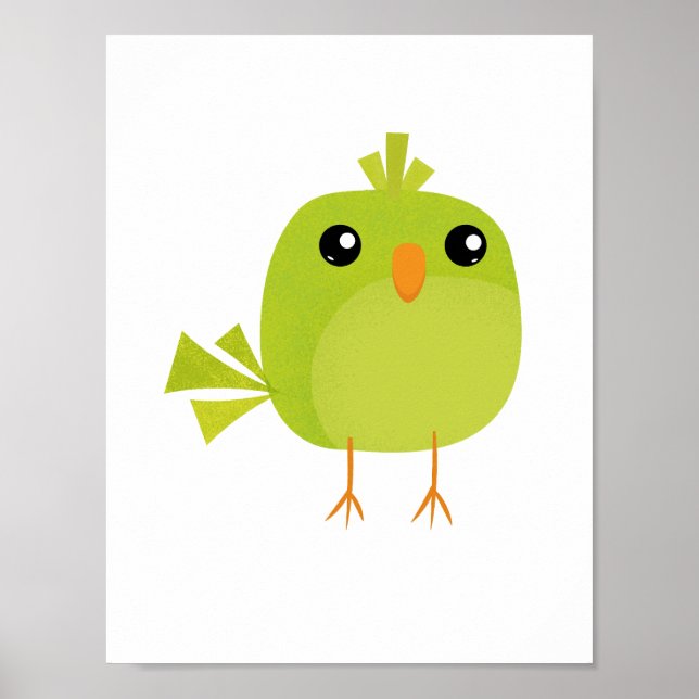 Green Bird Cartoon   Poster (Front)