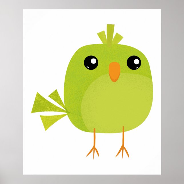 Green Bird Cartoon   Poster (Front)