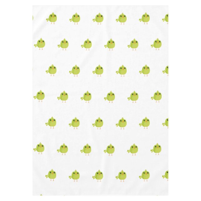 Green Bird Cartoon   Tablecloth (Front)