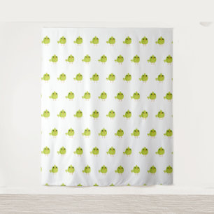 Green Bird Cartoon Tapestry