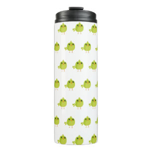 Green Bird Cartoon Thermal Tumbler