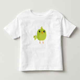 Green Bird Cartoon Toddler T-Shirt
