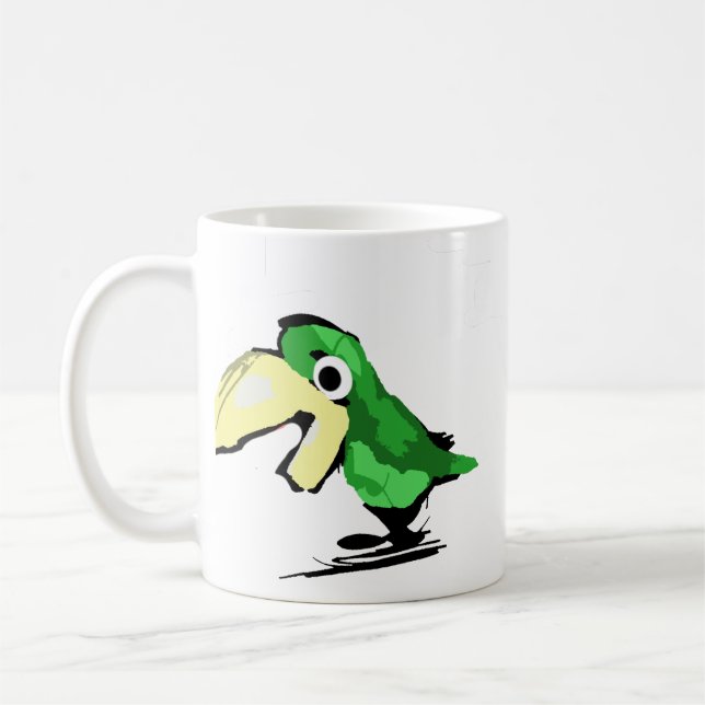 Green Bird Coffee Mug (Left)