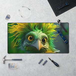 Green Bird Desk Mat