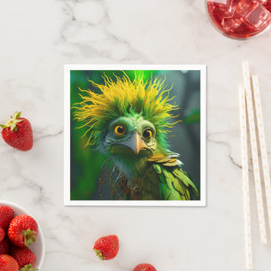 Green Bird Napkin