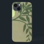 Green Bird Perched on Green Branch iPhone 13 Case<br><div class="desc">Like the colour green? Then this is the perfect art print for you! This beautiful painting of a yellow-green bird on a dark green branch would fit perfectly to any Zazzle product. The image by Norman Wyatt is composed of three shades of green. Get yours today!</div>