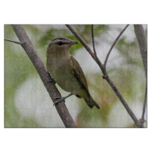 Green Bird, Red-Eyed Vireo, Canadian Photography Cutting Board