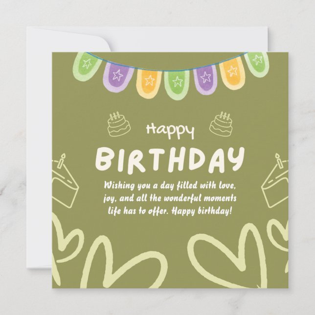 green birthday card (Front)