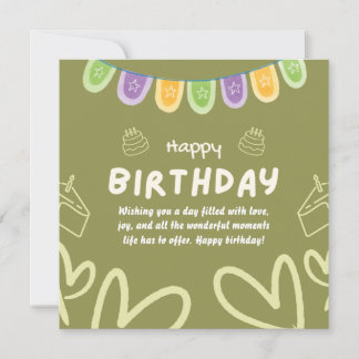 green birthday card