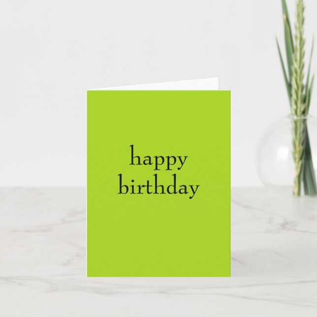 Green Birthday Card (Front)