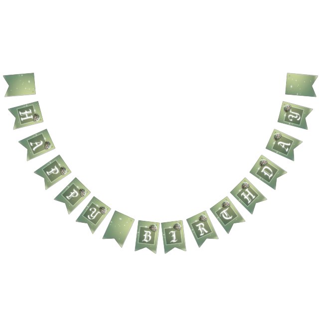 Green Birthday Party Bunting (All)