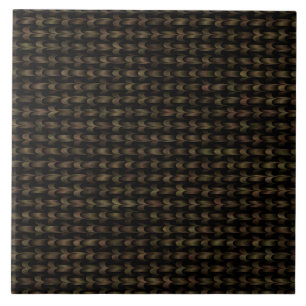 Green Black Abstract Weave Pattern Ceramic Tile