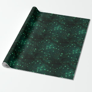 Green & Black Abstract Wrapping Paper