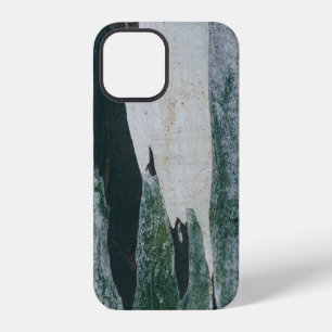 Green, black, and beige painting iPhone 12 case
