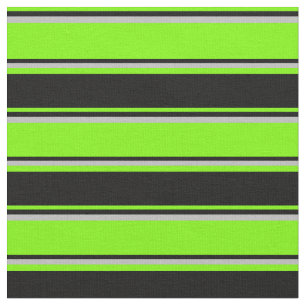 Green, Black, and Grey Coloured Stripes Fabric