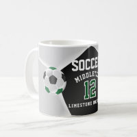 Green, Black and White ⚽ Soccer Sport