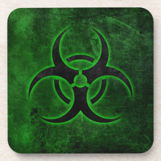 Green & Black Biohazard Coaster