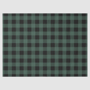 Green Black Buffalo Plaid  Gingham Lumberjack Tissue Paper