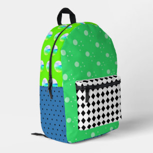 Green black creative artsy Backpack