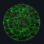 Green Black Energy Field Dartboard<br><div class="desc">Size: ProfiledInk Dart Board Bull's-eye! Create the perfect custom dart board. Featuring vibrant colour printing, this regulation size dart board is easily customised with your images, text, and designs for a great gift or the perfect addition to your game room. Made to your exact specifications, this dart board will hit...</div>