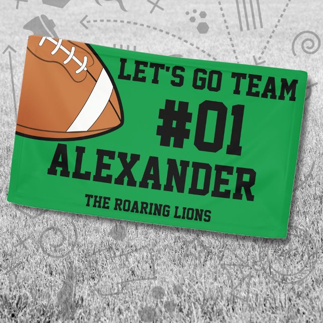 Green Black Football Team Spirit Banner (Creator Uploaded)