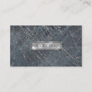 Green Black Grey Modern Marble Designer Chic Business Card