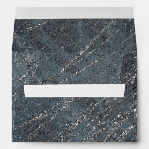 Green Black Grey Modern Marble Designer Chic Envelopes