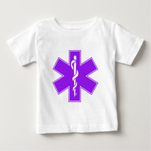 Green Black Grey Purple  Nurse EMS Star of Life Baby T-Shirt