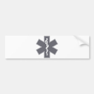 Green Black Grey Purple  Nurse EMS Star of Life Bumper Sticker