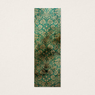 Green black grunge damask wallpaper bookmark