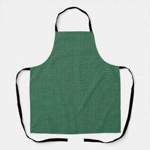 Green Black Hexagon Pattern Apron